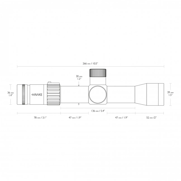 Luneta celownicza Hawke Airmax 30 Touch 3-12x32 IR SF AMX