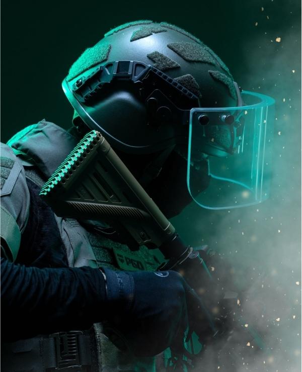 Hełm balistyczny PGD MICH low-cut z szynami ARC i montażem