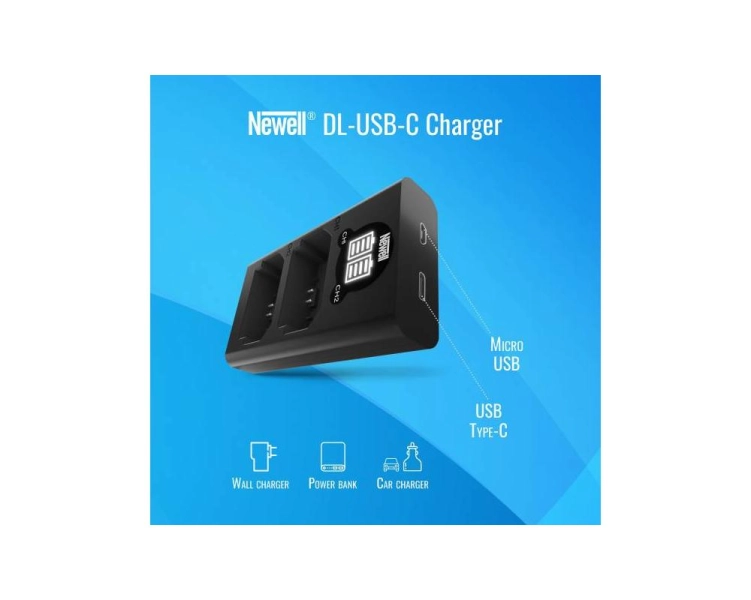 Ładowarka dwukanałowa Newell DL-USB-C do akumulatorów NP-W235