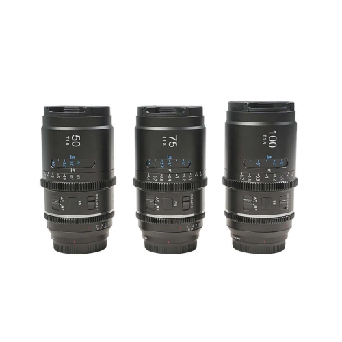 Zestaw Sirui Astra 50 mm, 75 mm i 100 mm T1.8 1.33x FF AF anamorficzny (Nikon Z)