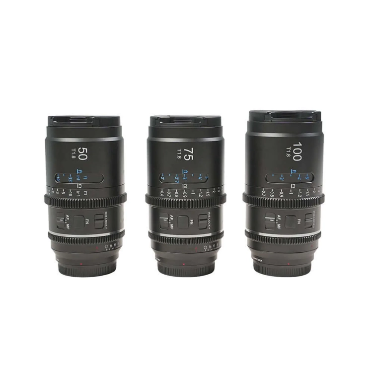 Zestaw Sirui Astra 50 mm, 75 mm i 100 mm T1.8 1.33x FF AF anamorficzny (Nikon Z)