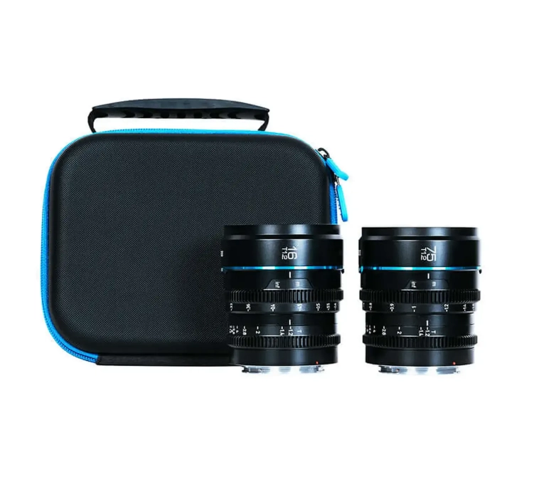 Sirui Nightwalker 16 mm i 75 mm T1.2 S35 zestaw obiektywów filmowych Sony E