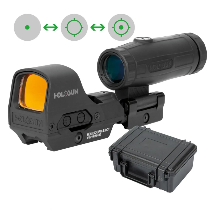 Zestaw Holosun Kolimator 510C & Powiększalnik HM3X / GREEN DOT