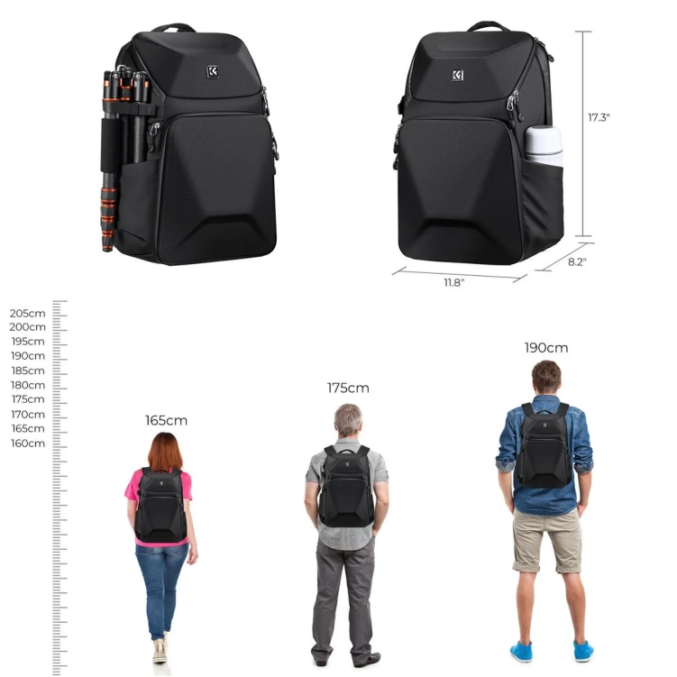 Plecak fotograficzny K&F Concept 20L DSRL Czarny - Black
