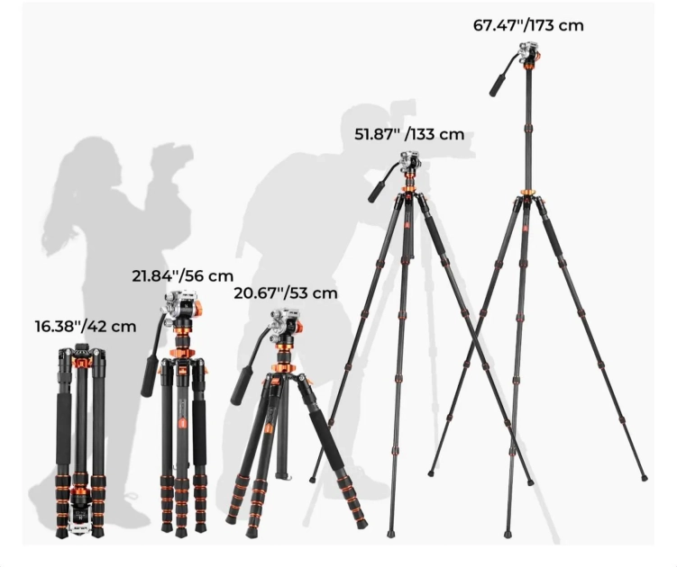 Statyw wideo z głowicą FH-03 K&F O255C4