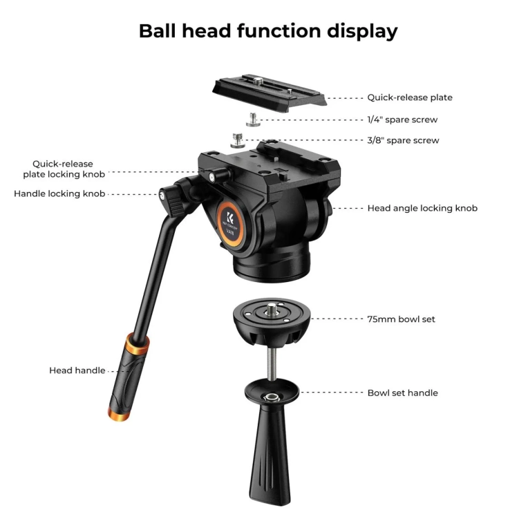 Statyw wideo K&F KF09.121 tripod