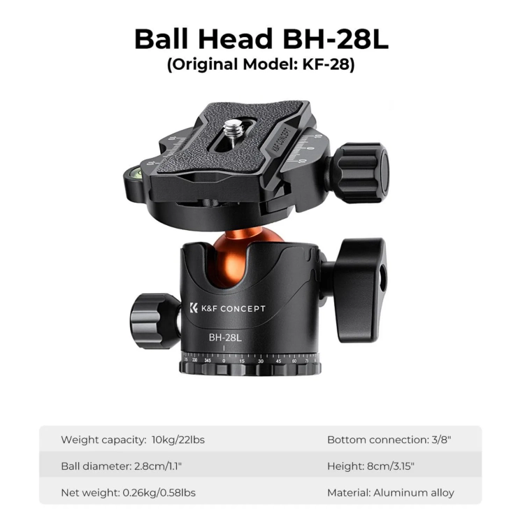 K&F FT254A7 + BH-28L (KF09.119) statyw