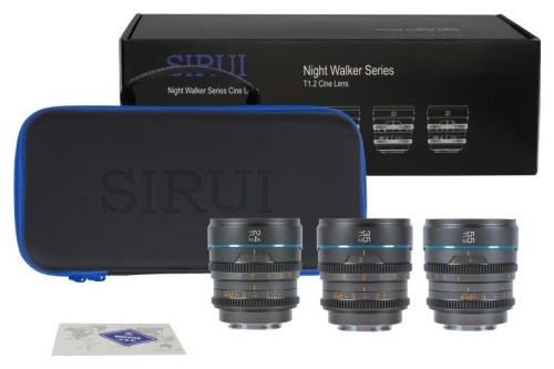 Zestaw Sirui Nightwalker 24 mm 35 mm 55 mm T1.2 Sony E Gun Metal