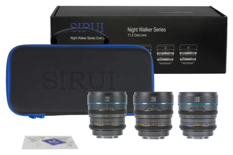 Zestaw Sirui Nightwalker 24 mm 35 mm 55 mm T1.2 Sony E Gun Metal