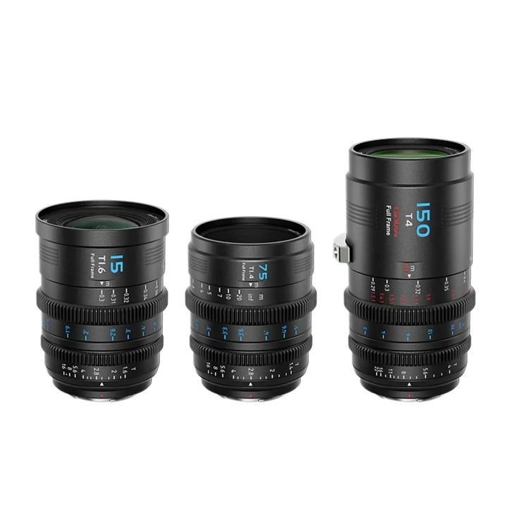 Zestaw Sirui Vision Prime 15/75/150 mm T1.4 Sony E + Mocowanie Z, L, RF