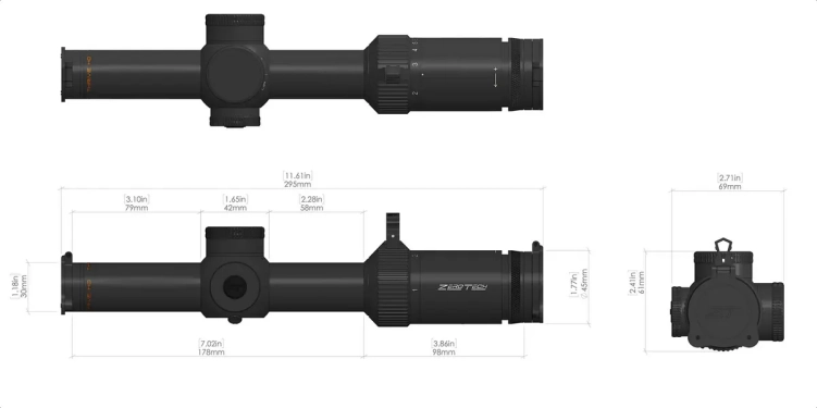 Luneta celownicza Zero Tech Thrive HD 1-8x24 G4 - TH1824G-IR