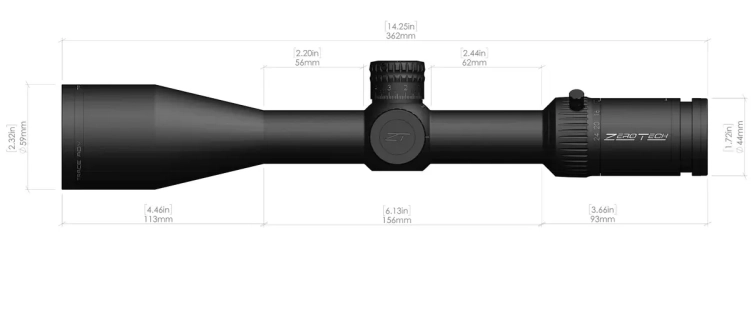 Luneta celownicza Zero Tech TRACE ADVANCED 4-24X50 - FFP - RMG