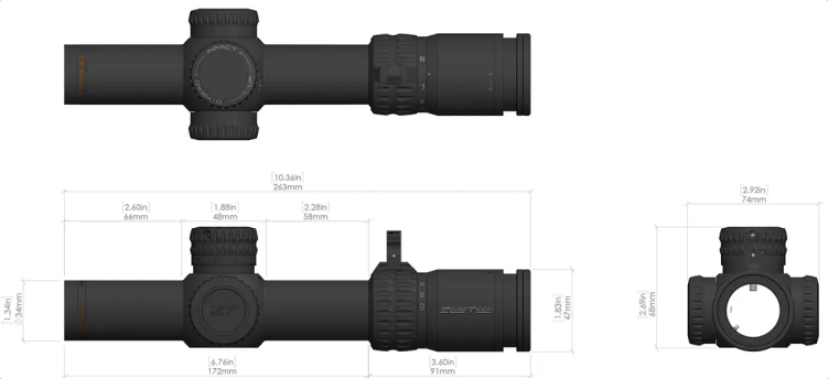 Luneta celownicza Zero Tech TRACE ED 1-10x24 LPVO RMG-L