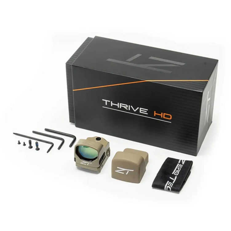 Kolimator Zero Tech THRIVE HD Reflex 3 MOA MULTI RETICLE GREEN DOT FDE- montaż niski - RMR
