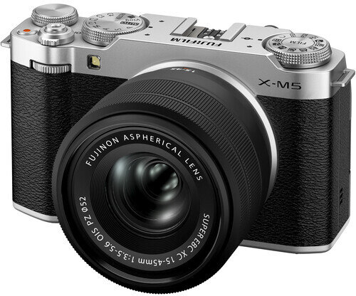Aparat FujiFilm X-M5 Srebrny + Obiektyw XC 15-45 mm f3.5-5.6 OIS PZ