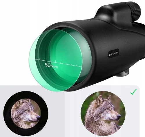 Monokular Luneta K&F CONCEPT 12x50mm BaK4 IP65 + Etui KF33.091