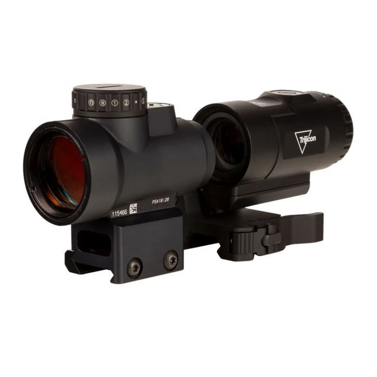 Zestaw kolimator + powiększalnik Trijicon MRO HD 1x25 Red Dot 2.0/68 MOA Combo LED Black