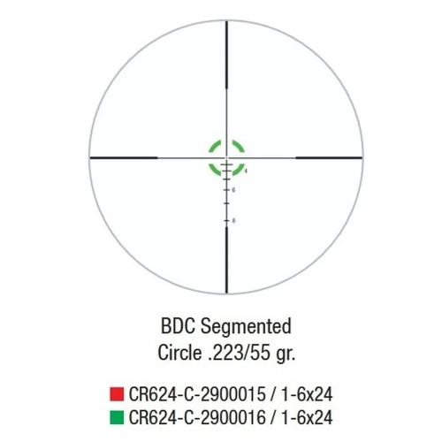 Luneta celownicza Trijicon Credo 1-6x24 SFP BDC Segmented Circle .223/55 Red