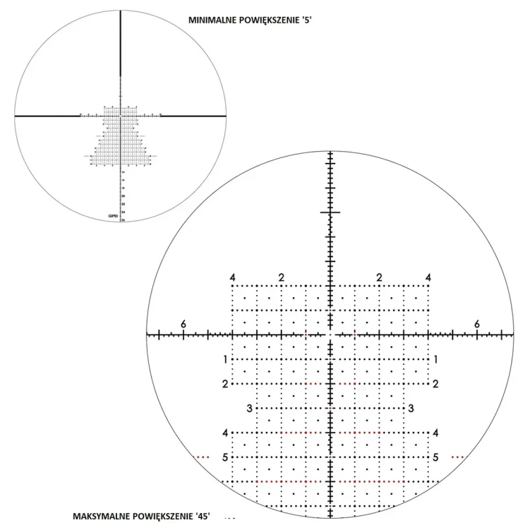 Luneta Schmidt & Bender PMII 5-45x56 High Power LP GRID CCW MT2 1cm