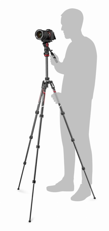 Manfrotto Statyw podróżny Befree Live Twist Carbon MVKBFRTC-LIVE z gł. video i torbą