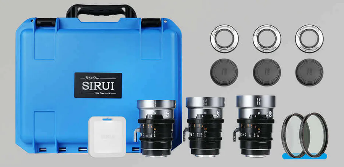 Zestaw Sirui IronStar T1.9 1.5x anamorficzny FF 35 mm i 45 mm i 60 mm