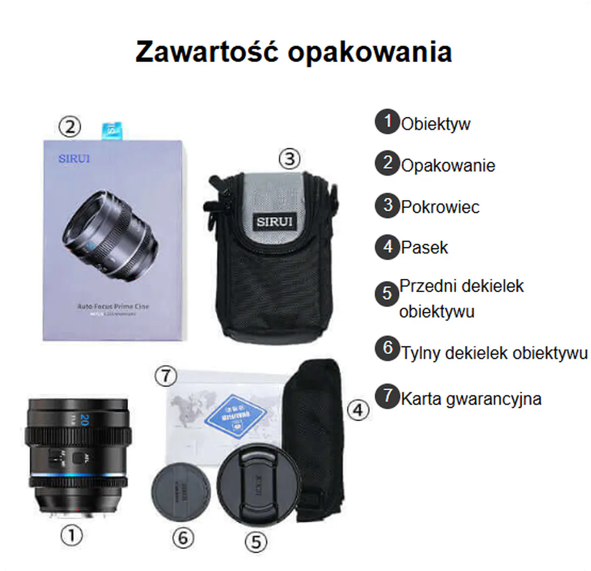 Obiektyw Sirui 20 mm T1.8 1.33x S35 AF anamorficzny (L - Mount)