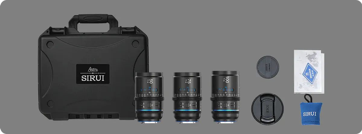 zestaw sirui Astra 50mm 75mm 100mm