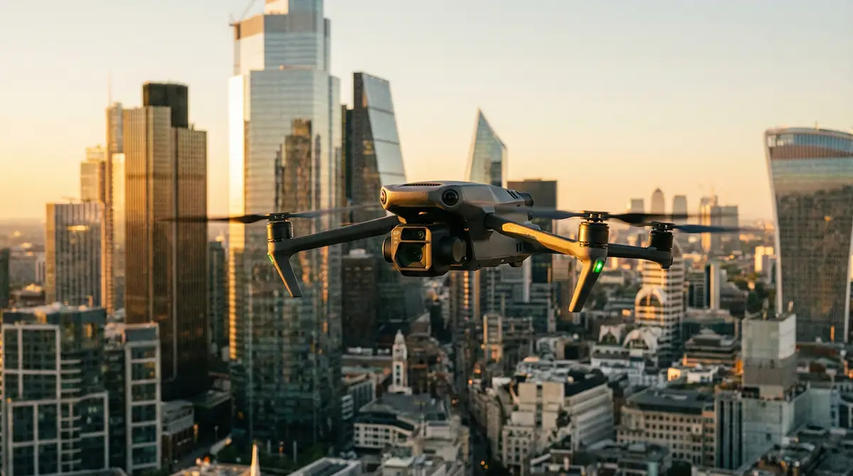 Latanie w mieście dronem