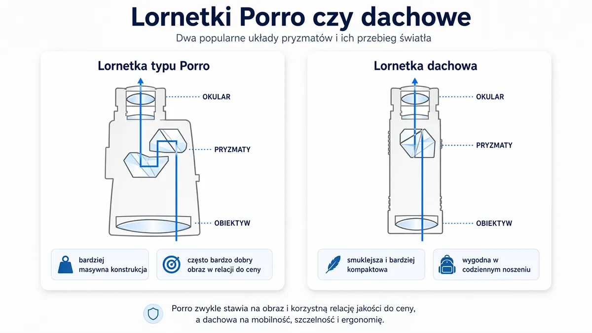 Lornetka Porro czy dachowa? Co to znaczy?