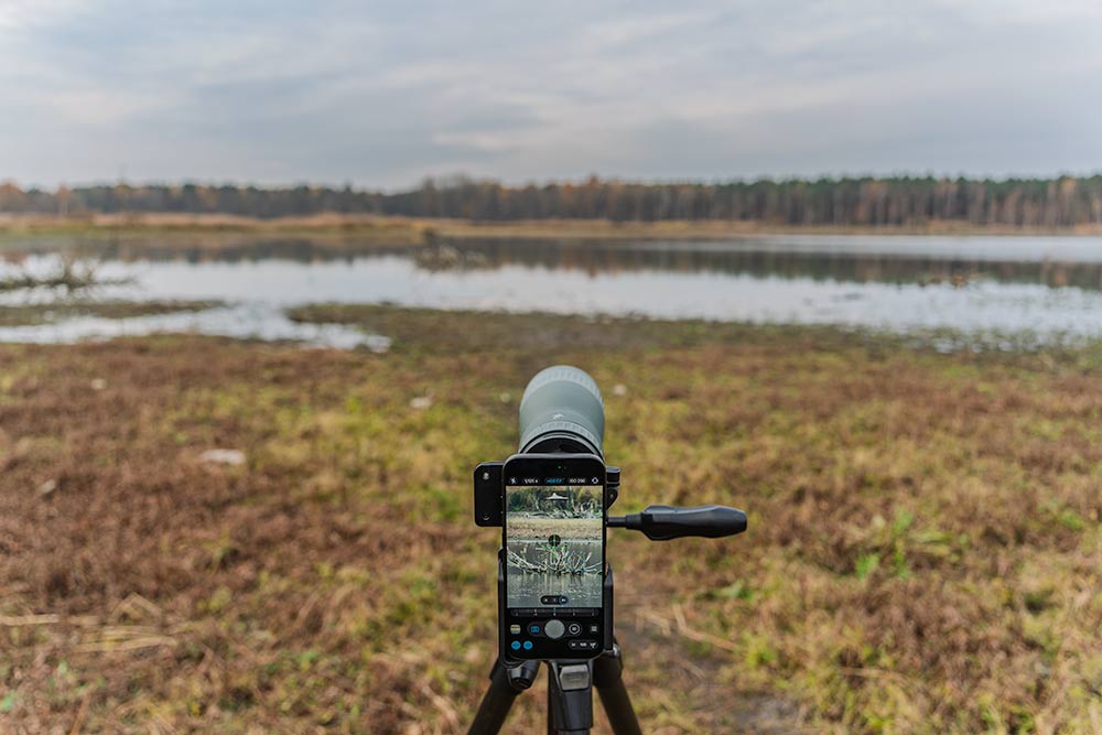 Digiscoping luneta obserwacyjna i telefon
