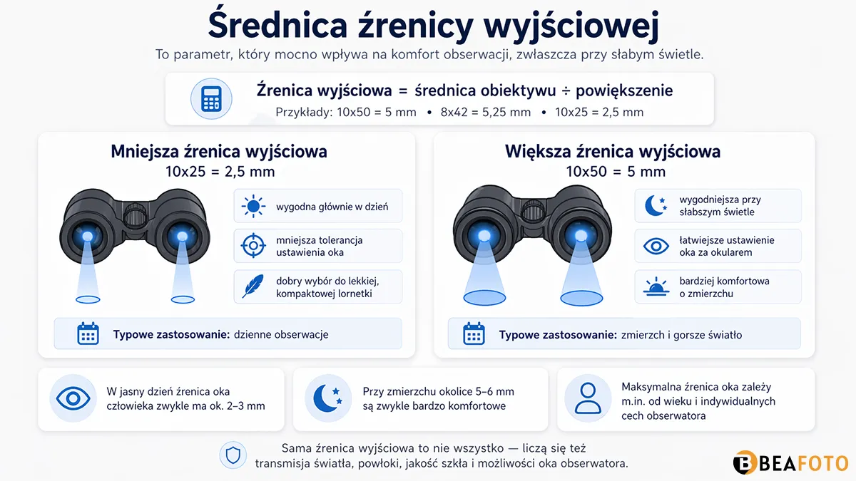 Średnica źrenicy wyjściowej