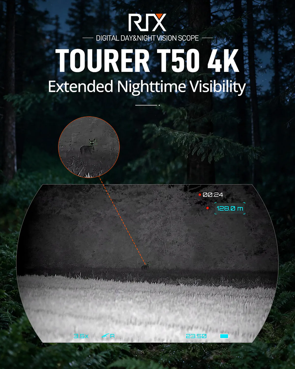 Celownik noktowizyjny RIX TOURER T50 4K LRF