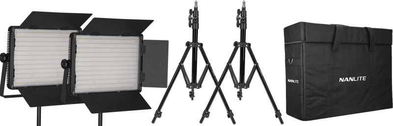 Zestaw Nanlite – 2 reflektory 1200DSA z walizka i statywem