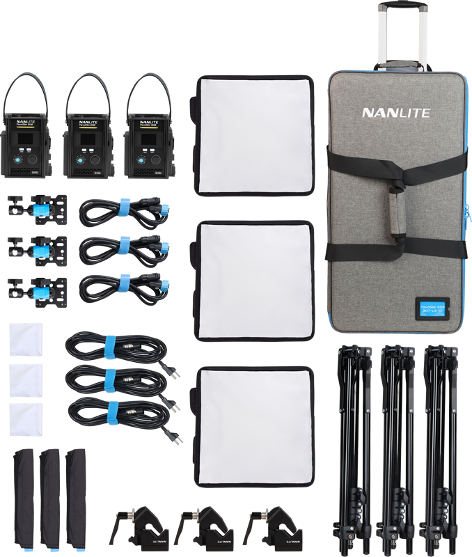 Zestaw Nanlite PavoSlim 60B – 3 panele LED ze statywami