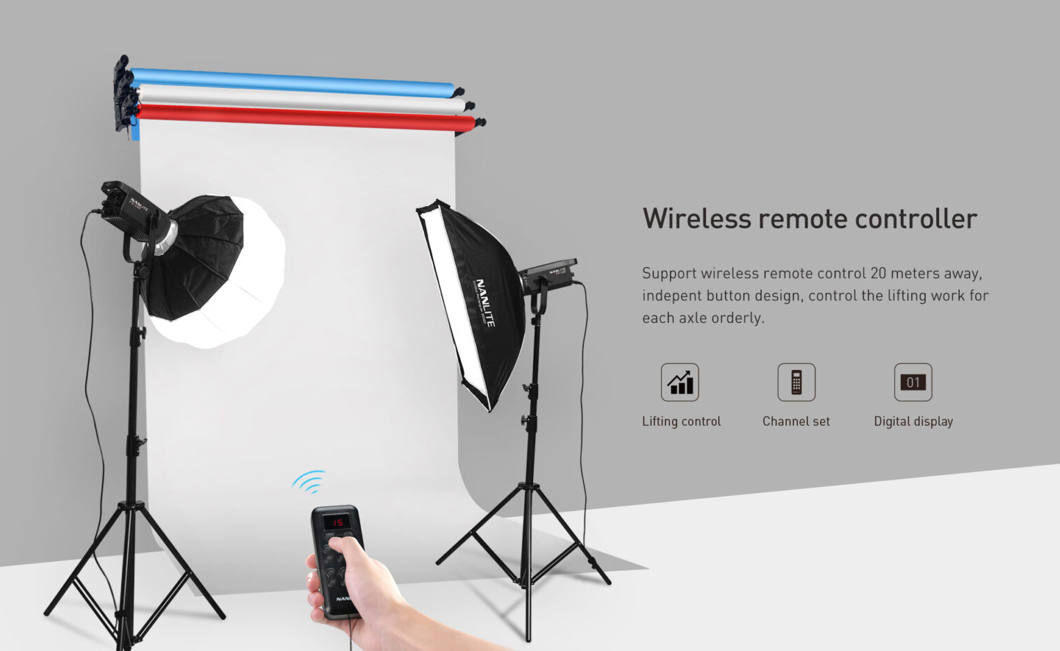 Zestaw wind do tła Nanlite – 6-axle background support