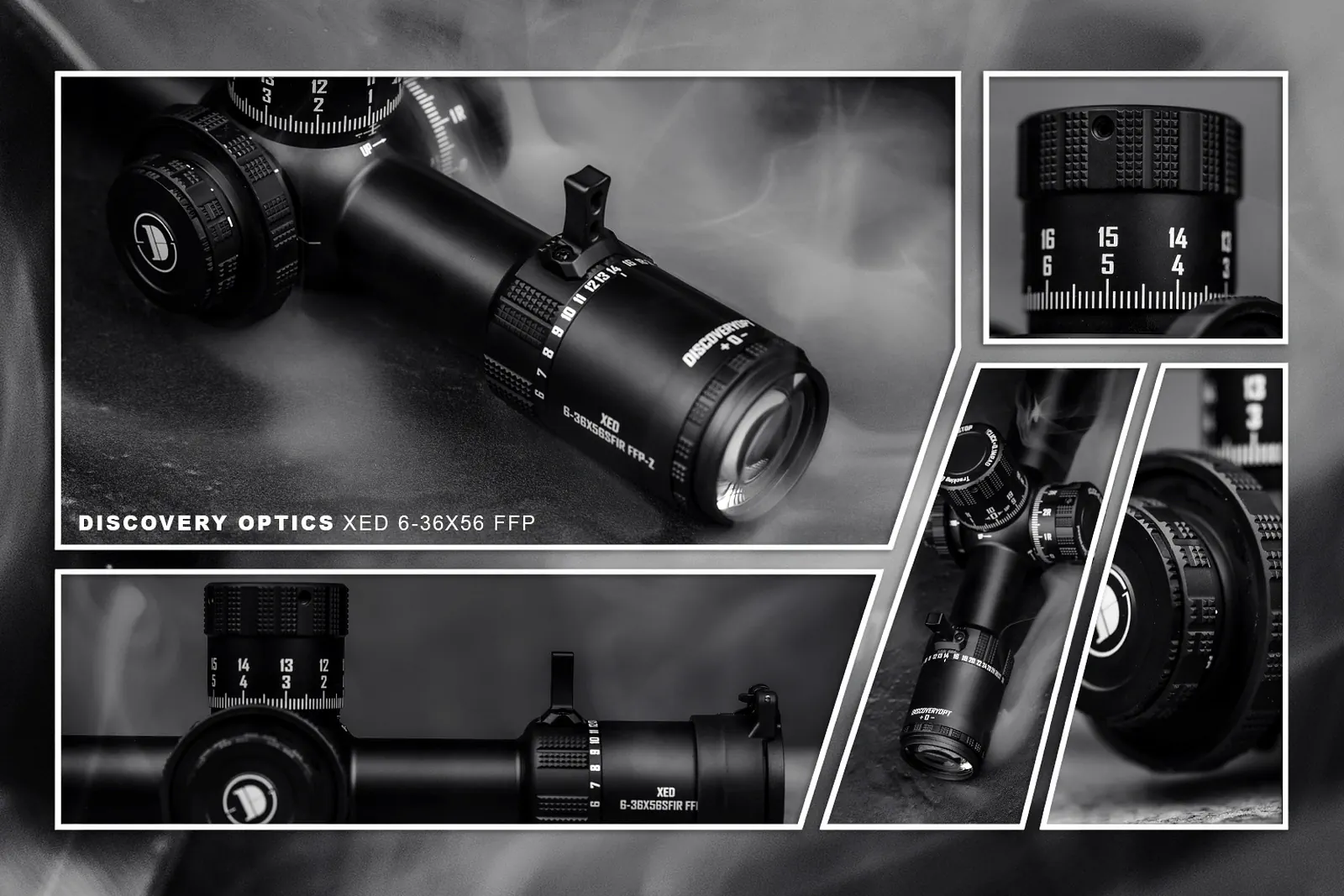 Luneta celownicza Discovery Optics XED 6-36x56 SFIR FFP MRAD Zero Stop 1/10 MILS z montażem