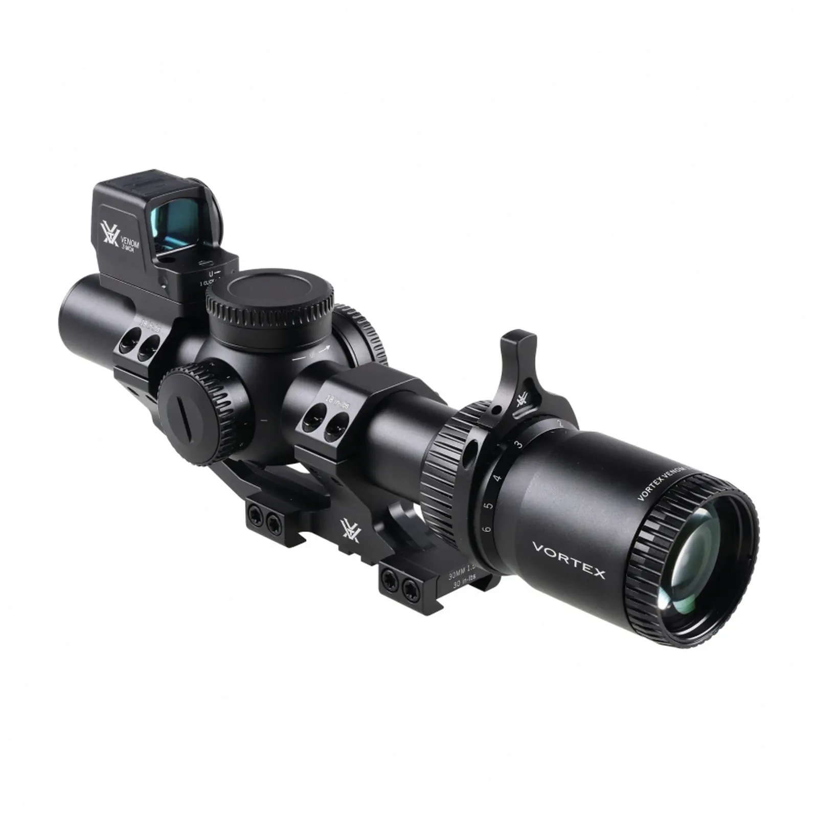 Zestaw Vortex AR luneta celownicza Vortex Venom 1-6x24 30 mm AR-BDC3 MOA + kolimator Vortex Venom 3 MOA + montaż Vortex Sport Cantilever 30 mm + montaż pod kolimator 