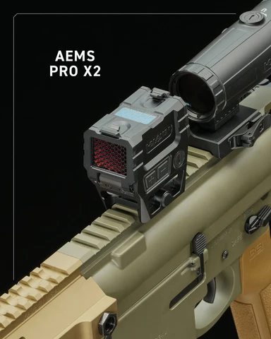 Zestaw Holosun kolimator AEMS PRO X2 GR + powiększalnik HM3X